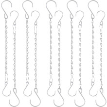 3 st/5 st/10 st metallhängande kedjor med S-krok för växtkorgar och