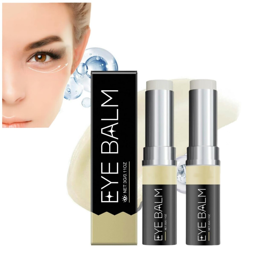 Retinol Eye Stick for Dark Circles and Puffiness, Hydrating Under Eye Balm for Bags and Wrinkles (2PC Unscented)