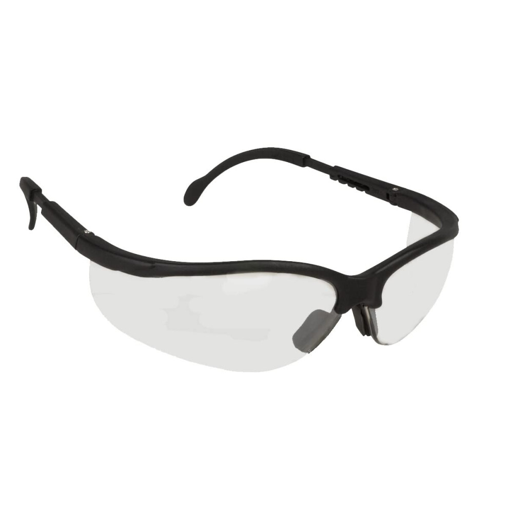 Antifog Clear Safety Glasses, Impactresistant Protective Eyewear With Black Frame And Extendable Temples 9330225591306