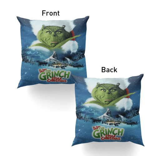 Μαξιλαροθήκη Grinch 16x16 ιντσών για διακόσμηση σπιτιού 1