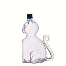 (1pcs color random) Entzückender Rotweinbelüfter in Kätzchenform, Whiskyflasche in Tierform, 300-ml-Glasdekanter