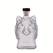 (1pc Color Random) Kreative 3D-Dekorationsartikel, eine Weinkaraffe in Wolfskopfform, geeignet für Whiskey, Brandy und Tequila