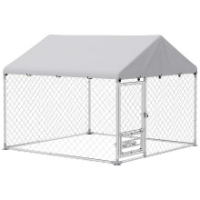 Perrera Exterior Gris 200 x 200 x 154 cm