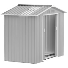 Caseta de Jardín Gris 213 x 130 x 185 cm