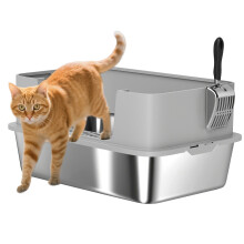 Arenero para Gatos Gris 60.2 x 40.2 x 29.5 cm