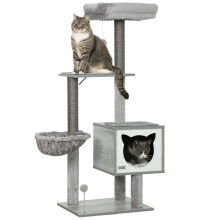 Árbol para Gatos Gris 48 x 40 x 126 cm
