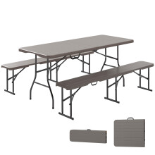 Conjunto para Camping Marrón 180 x 74 x 74 cm