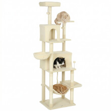 Árbol para Gatos Beige 60 x 48 x 202 cm