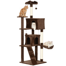 Árbol para Gatos Marrón 56 x 56 x 180 cm