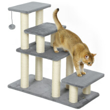 Escalera para Mascotas Gris 70 x 32 x 68 cm
