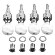 Banjo Tuning Pegs Set with Bushings, Universal Fit 4 Pack Tuners for Smooth Control and Easy Installation
