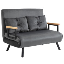 Sofá Cama Doble Gris 102 x 73 x 81 cm