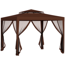 Carpa de Jardín Marrón 297 x 297 x 268 cm
