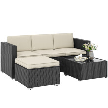 Muebles de Ratán Negro 173 x 66 x 61 cm