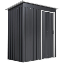 Cobertizo de Jardín Negro 163 x 89 x 182 cm