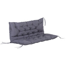Cojín para Banco Gris 132 x 110 x 10 cm