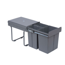Cubo Basura Reciclaje Gris 48 x 34,2 x 41,8 cm