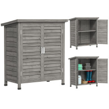 Caseta de Jardín Gris 87 x 46.5 x 96.5 cm