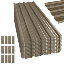 Paneles Acero Galvanizado Marrón 129 x 45 cm