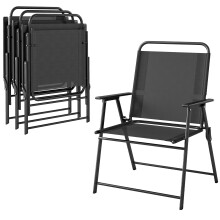 Sillas Plegables Negro 65 x 60 x 94 cm