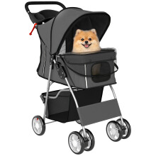 Carrito para Perros Gris 77 x 44 x 102 cm