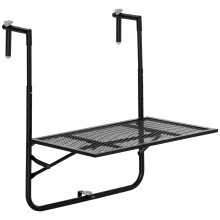 Mesa Colgante Balcón Negro 60 x 60 x 72 cm