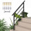 Outsunny Barandilla de Escalera Negro 131 x 5 x 98 cm 1
