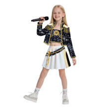 (Model 06-3 piece set, 160cm) Anime Demon Hunter Cosplay Kostüm 3D gedruckt Frauen Kinder Kleidung Pop Sänger