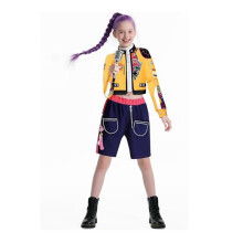 (19 styles-3 piece set, 110cm) Demon Hunter Anime Cosplay Costume Pop Singer 3D Printed Women's And Children's Clothing