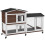 PawHut Conejera de Madera Marrón 157.4 x 53 x 99.5 cm 1