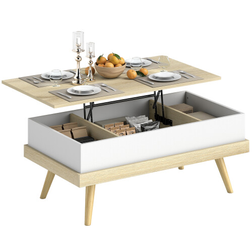 Homcom Mesa de Centro Marrón 100 x 79 x 54 cm