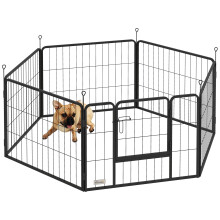 Parque para Perros Negro 160 x 80 x 60 cm