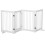 PawHut Barrera para Perros Blanco 204 x 36 x 75 cm 1