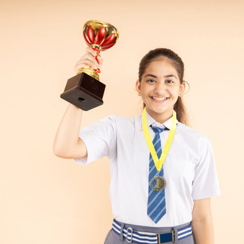 Mini-troféer, 3 st. sporttävlingsmedaljer, silver och koppar 1
