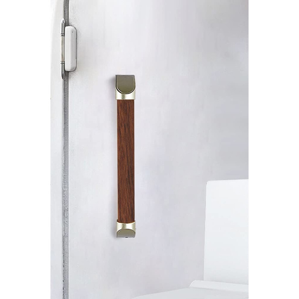 Black Wooden Bathtub Grab Bar 54Cm Walnut Japanese Style Bathroom Safety Handrail For Elderly Nonslip Waterproof Wall Mount