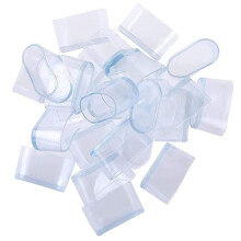 16Pcs Transparent Chair Leg Protectors for Hardwood Floors, Noise Reduction PVC Caps, 25x50mm Oval