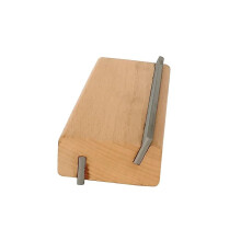 2in1 Guitar Fret File Tool with Solid Wood Handle, Fine Steel Fret Crowning File for Precision Leveling and Dressing