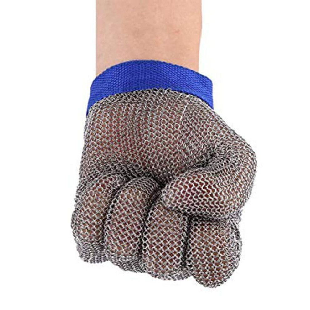 Cut Resistant Gloves Stainless Steel Chainmail Butcher Glove Food Safe Adjustable Wrist Fit 2Pcs Xs 9073542254348