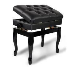 Adjustable Piano Bench with 10cm Height, Ergonomic Wooden Stool for Keyboard, Dressing Table, Home Use