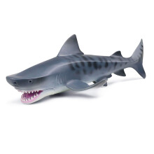 11 Inch Tiger Shark Toy for Kids – Realistic Durable Plastic Sea Animal Figure for Bath and Ocean Play