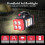 Hengsof LED solar camping light COB handheld 1 pack 5