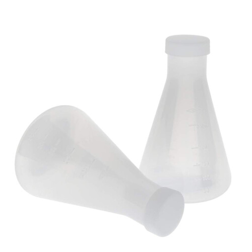 Εργαστηριακή πλαστική κωνική φιάλη 250ml με λείο χοντρό τοίχωμα 1