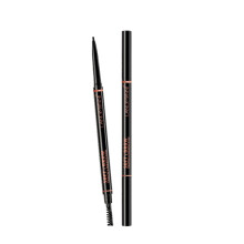 Waterproof Micro Eyebrow Pencil with Ultra Fine Tip and DualEnd Spoolie for Natural Longwear Brows