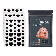 Acne Patches 108 Count Hydrocolloid Pimple Patches for Face Star and Heart Shapes Fast Absorption