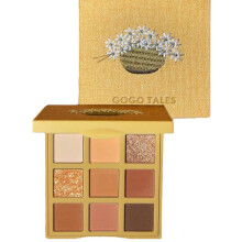 9 Color Neutral Eyeshadow Palette Shimmer Matte Velvet Finish for Daily and Evening Makeup