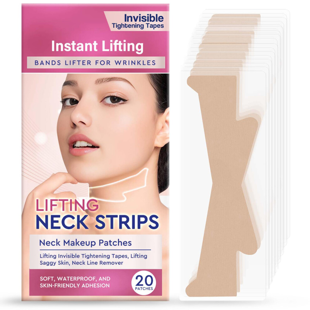 Neck Lifting Tape Invisible Transparent Instant Neck Lift for Sagging Skin Wrinkle Smoothing Effect