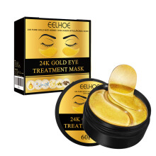 24K Gold Under Eye Patches Gel Eye Pads Skincare Puffy Eyes and Dark Circles Collagen Infused Hydrogel Eye Mask for Anti Aging