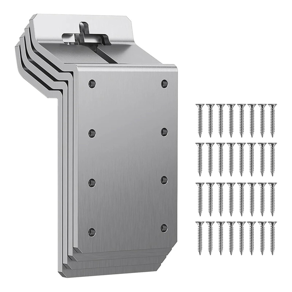 A03r 4 Pcs T Post Bracket, 3 Inch Metal Target Hanger, Durable Steel Birdhouse Or Mailbox Mount, RustâResistant Finish 9330225548706