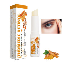 Turmeric Retinol Eye Stick Balm Anti Aging Eye Treatment for Dark Circles Puffiness and Fine Lines 1 Pc