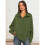 Women'S Button Oversized Side Slit High Low Sweatshirt Long Sleeve Reverse Seam Pullover Tunic Tops Army Green M 4